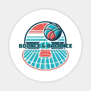 Retro Hoops: Bounce & Balance Basketball Magnet